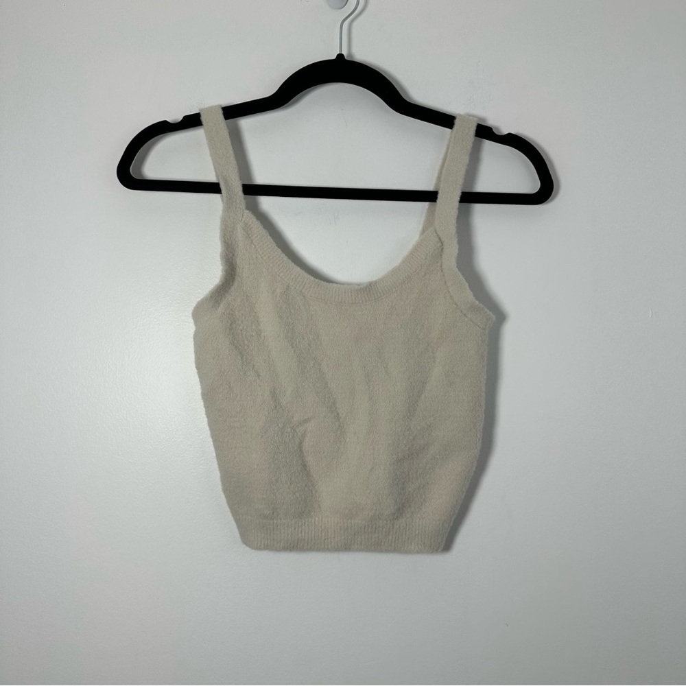 Aritzia Wilfred Beige Nylon Knit Soft Tank M